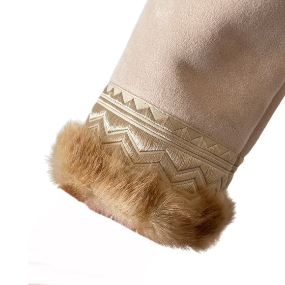 JONES NEW YORK Coat Faux Shearling Faux Fur Lined Hooded Pockets Sz M - Picture 6 of 11